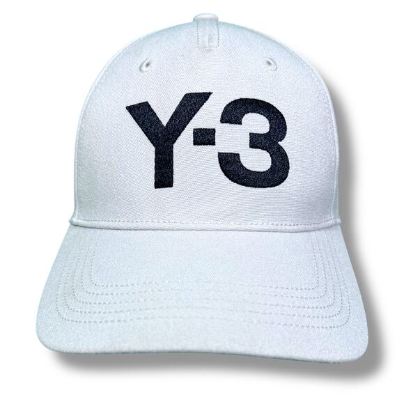 Men's Y3 Adidas Yohji Yamamoto Logo Strapback Hat Light Gray - Picture 1 of 4